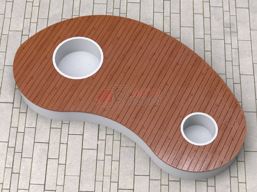 Скамья с цветочницами Гринпарк