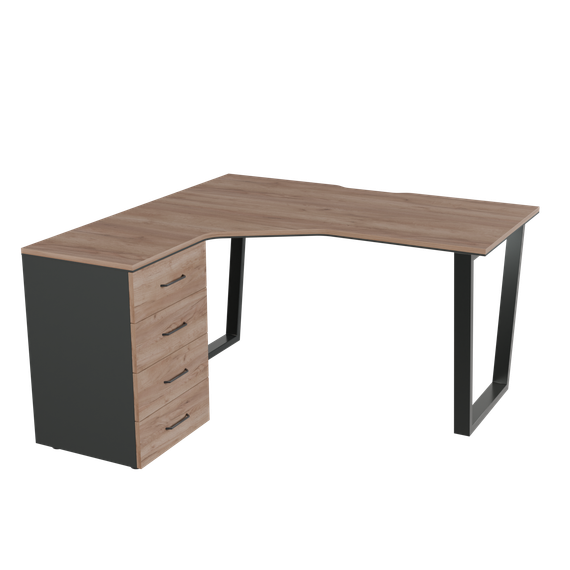 Рабочее место на V-каркасе левое PREGO OFFICE 1600*1400*750 ПОРМ-16ВЛ