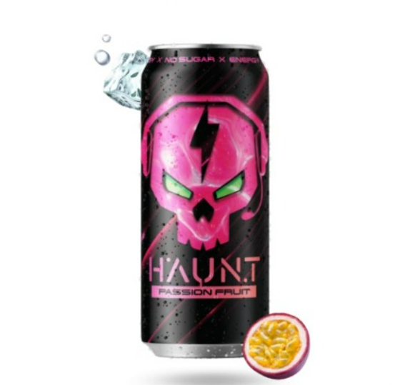 Тонизирующий напиток HAUNT Маракуйя ж/б  0,450л х 12шт  АТ