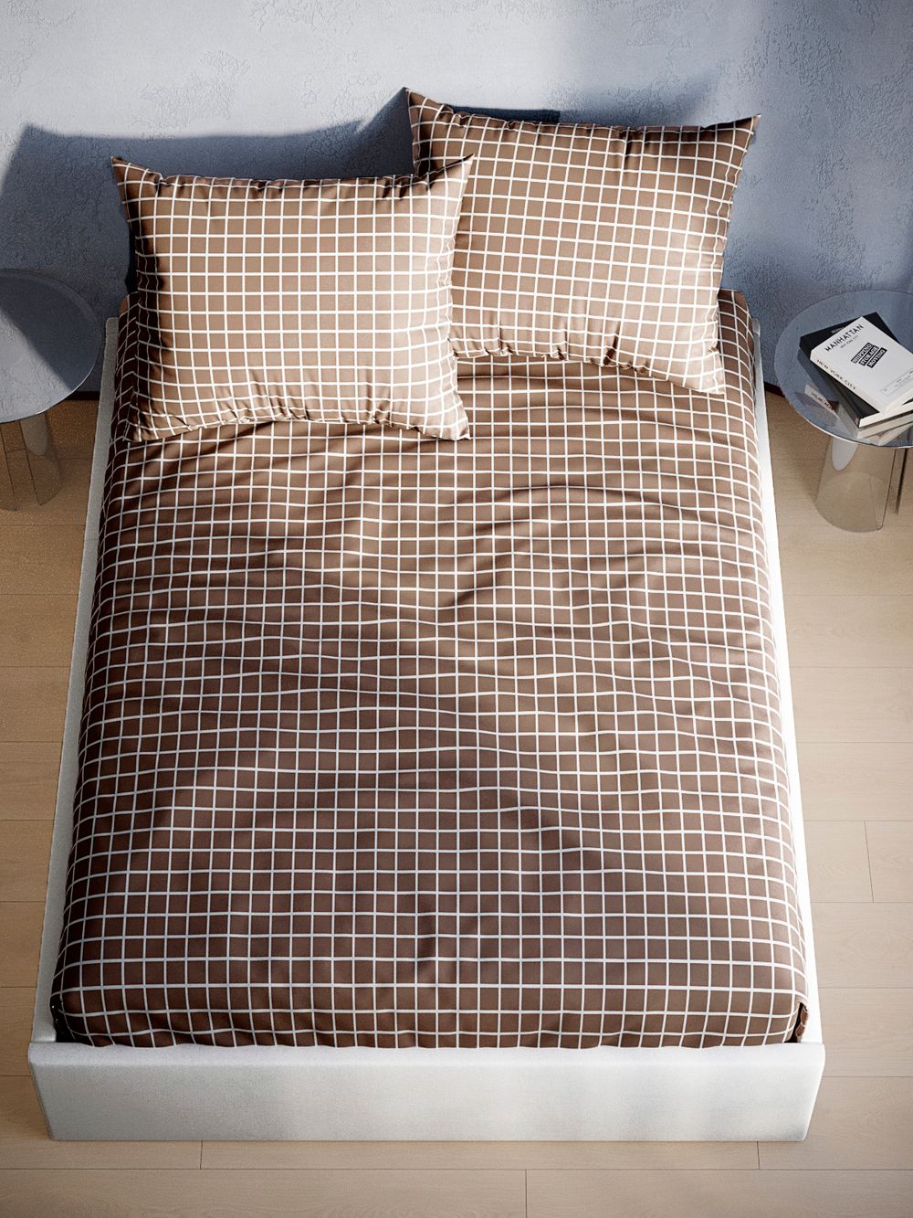 Постельное белье поплин Сказка "Мария" 1,5-сп Наволочка 50х70 см 1 шт Простынь на резинке 90x200 см Пододеяльник 145x215 см