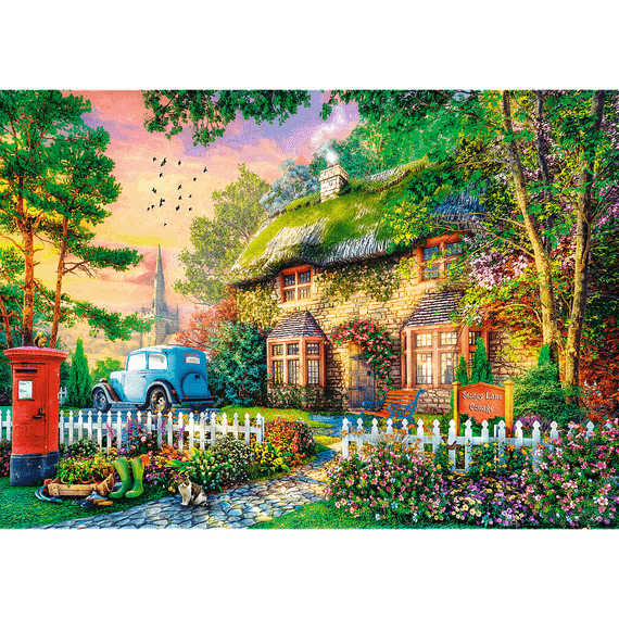 Pazl / Пазлы / Puzzles - "1000 Premium Plus" - Tea Time: Stoney Lane Cottage
