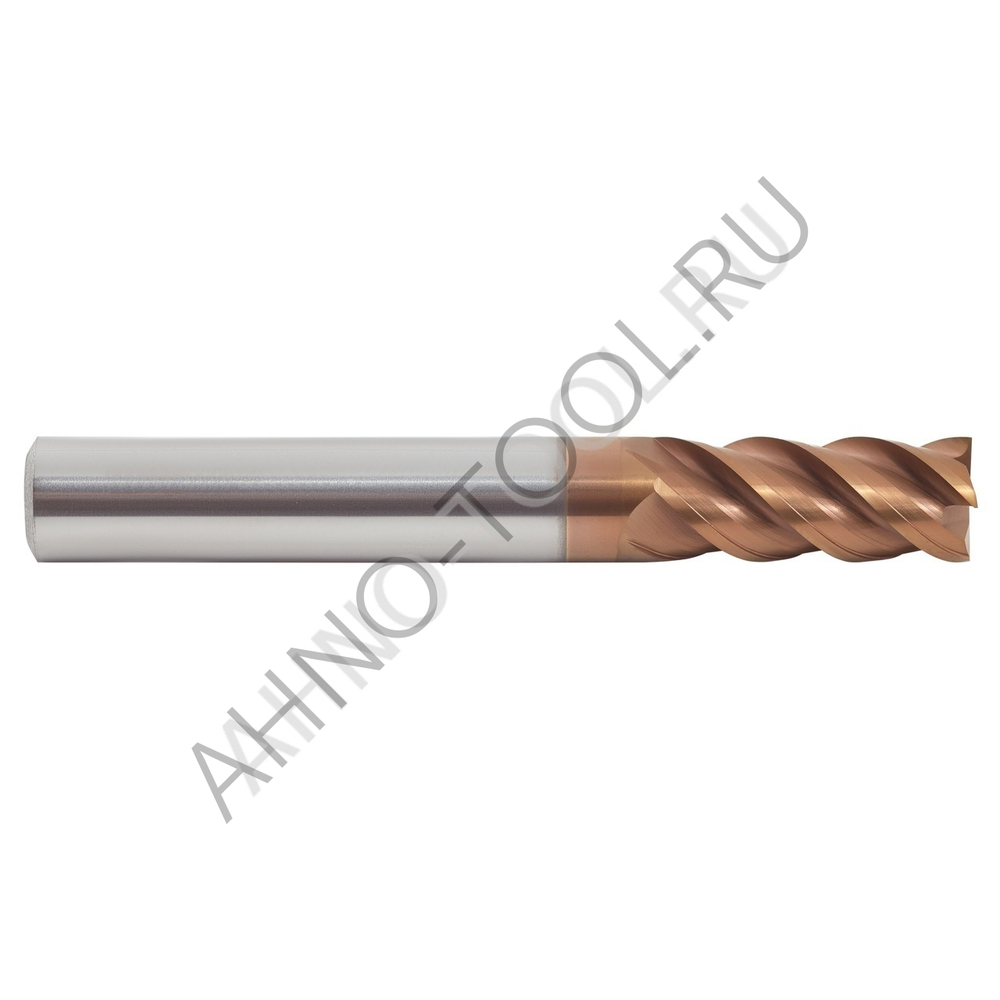 Фреза твердосплавная концевая  12мм (L=75, l=30, хв=12) Z4 35° по стали, нержавеющей стали, чугуну B