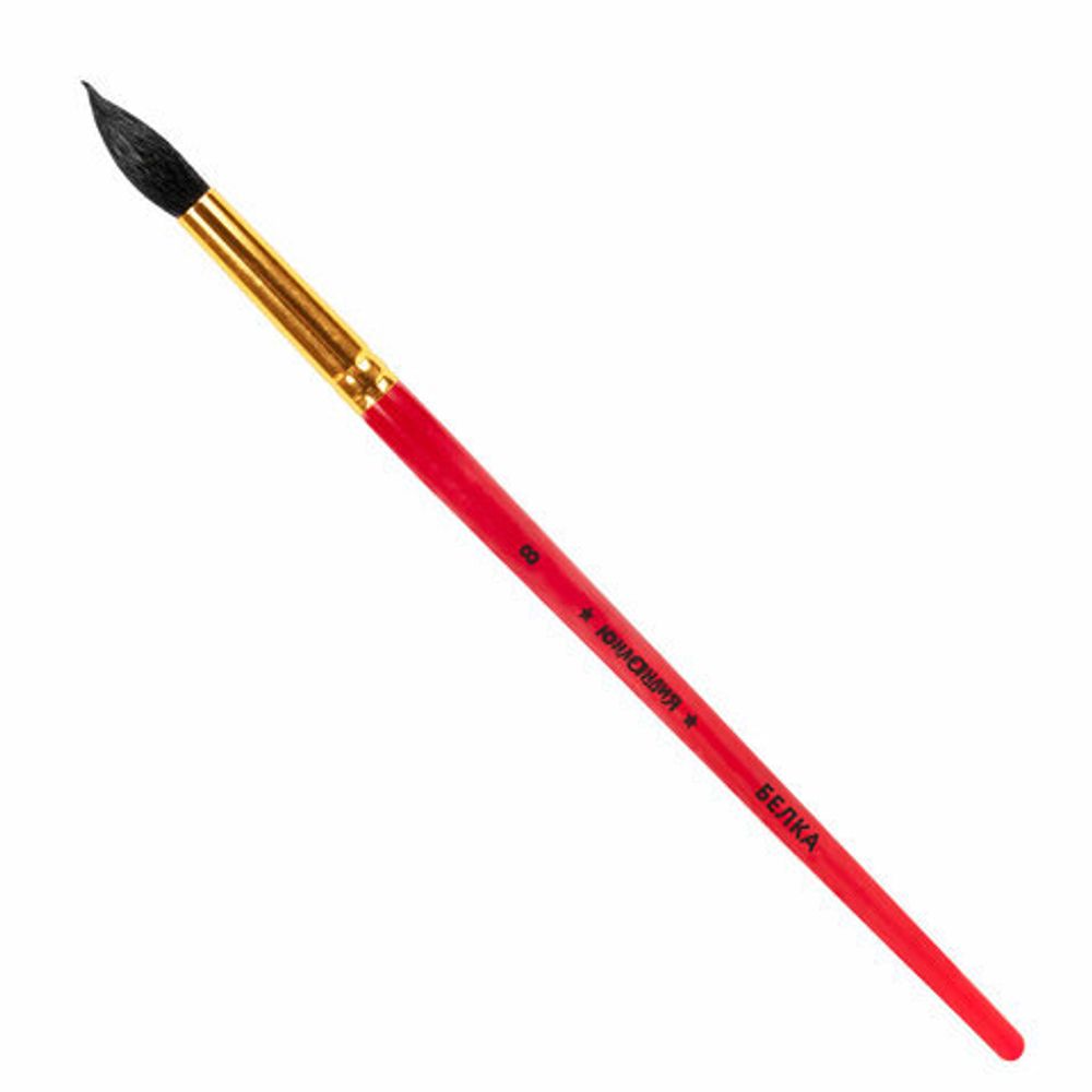 Кисти ПОНИ, БЕЛКА набор 5 шт. (пони круглые 2, 3, 5 белка круглые 6, 8) блистер, ЮНЛАНДИЯ, 201070