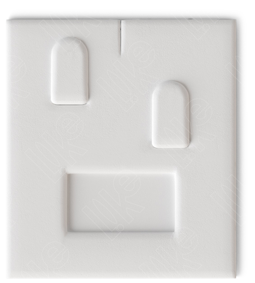 Вкладыш 03/наклонный/для 2 колец/2 вертикальных язычка/окошко для бирки/прорезь для нитки