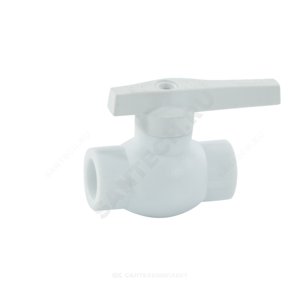 Кран шаровой PP-R белый Дн 63 внутренняя пайка VALFEX 10144063
