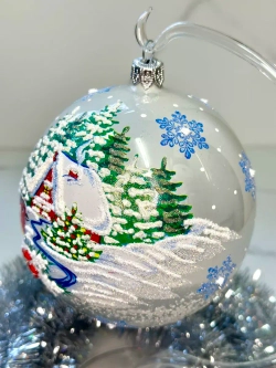 Елочный шар Домик 115 мм