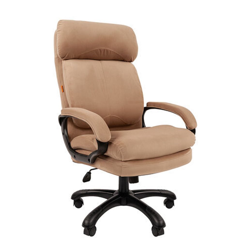 Кресло офисное Chairman СН 505, НАГРУЗКА до 150 кг, велюр, бежевое, ш/к 47280, 7127986