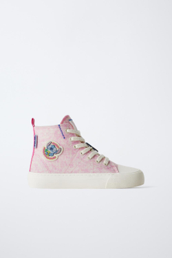 ZARA СПОРТИВНЫЕ КЕДЫ LILO & STITCH © DISNEY, РОЗОВЫЙ