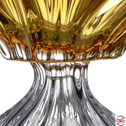 Фруктовница на ножке Aurum Crystal Plantica 33 см Amber