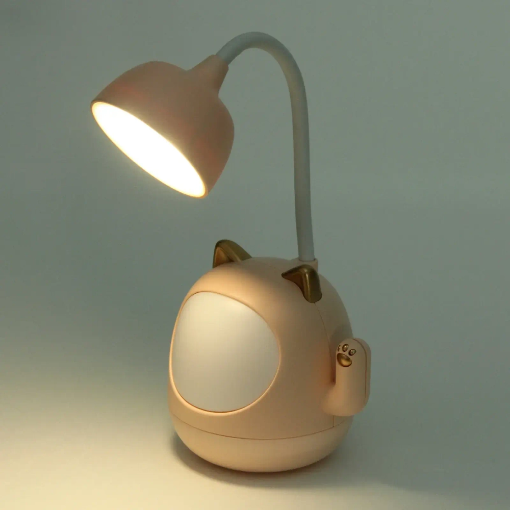 Настольная лампа «Sweet - Котёнок» 9*22.5 см LED, USB 3w 5v, Розовый