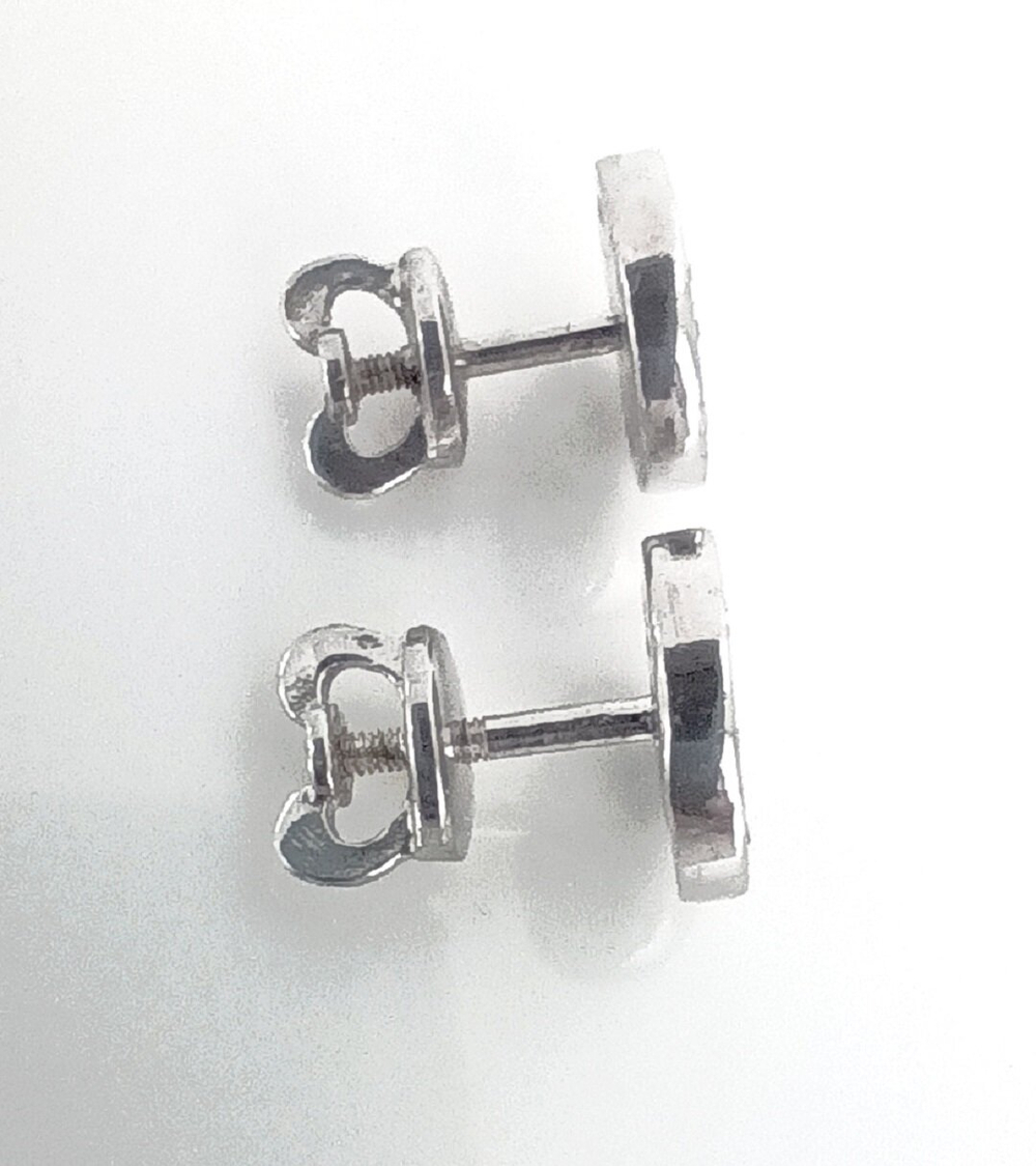 Серьги-пусеты Эстерелла, серебро 925*, с фианитами, родированные/Ф