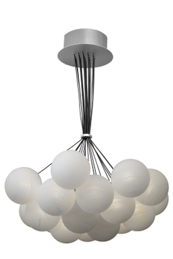 Светильник подвесной 60см Garda Decor Globo серебряный