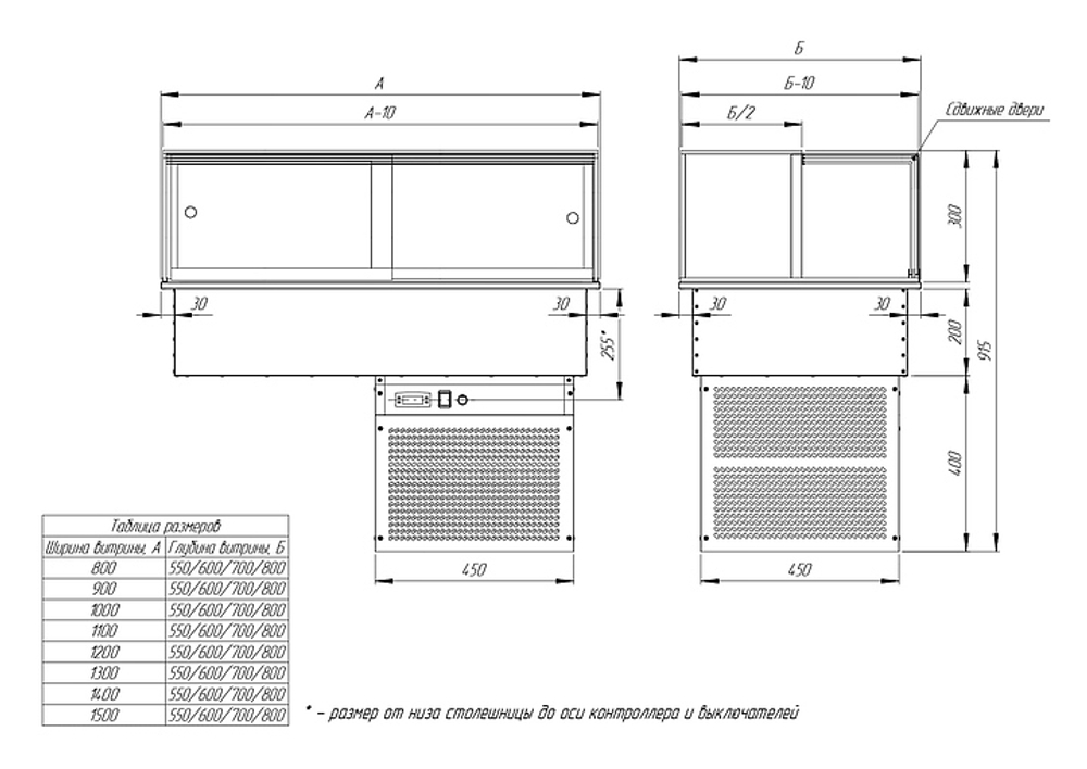 Витрина кондитерская Finist GLASSIER M Gm-8/6/3