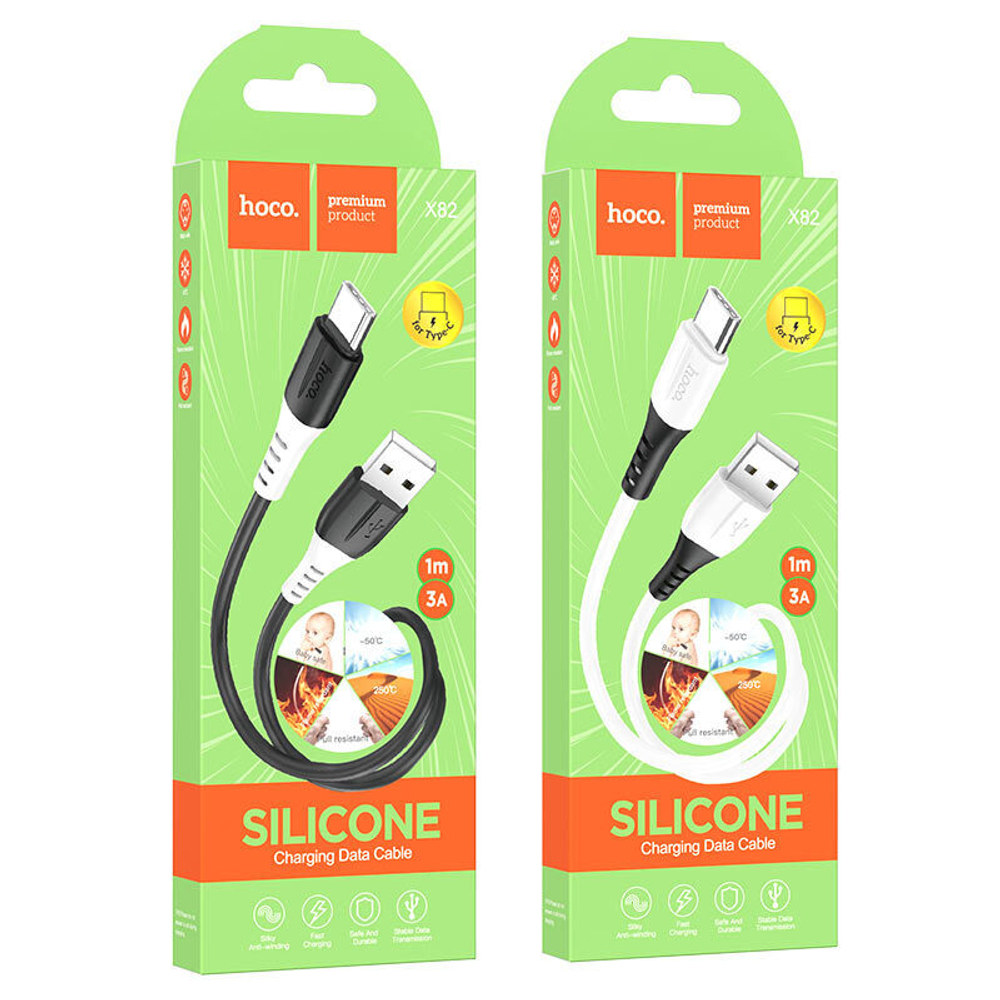 Кабель HOCO X82 USB-Type-C 3A 1м Silicone White