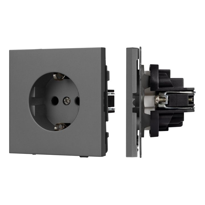Механизм электрической розетки SCT-TENDO-MEU1-SFPL-GR (230V, 16A) Arlight 054640