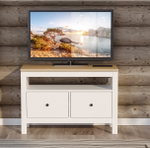 Тумба Сага 2 ящика, 90.4*41.4*62.2 см, белый/ясень