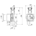 Сифон для кондиционеров встроенный с разрывом струи ТП-138Н Татполимер