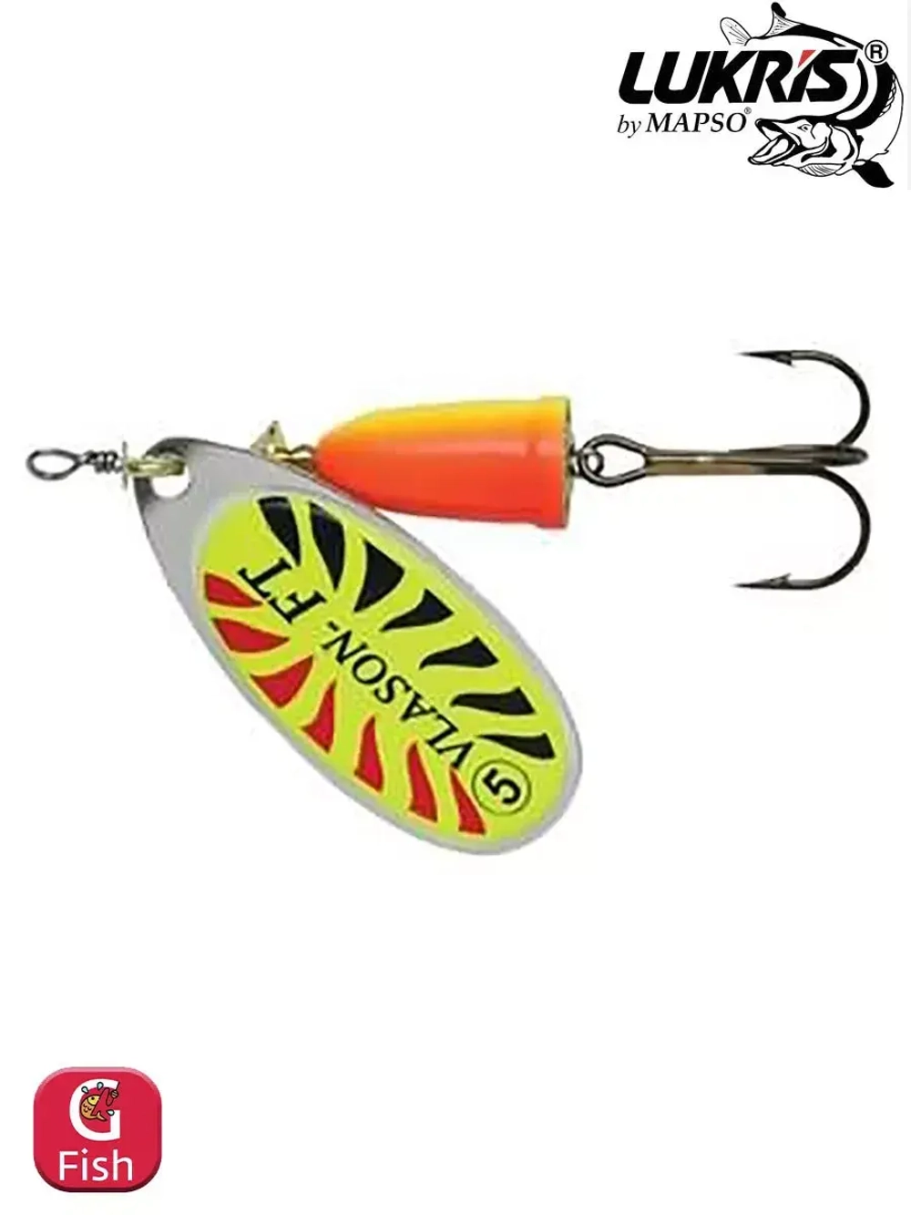 Блесна вертушка VLASON, 1, CFO, 1 шт 4 гр 50 мм