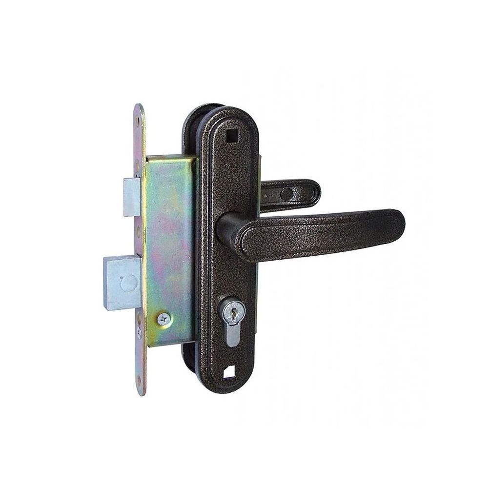 Замок врезной Зенит, ЗВ4-3.03, 00-00000496, ручка в комплект, цилиндровый, серебр