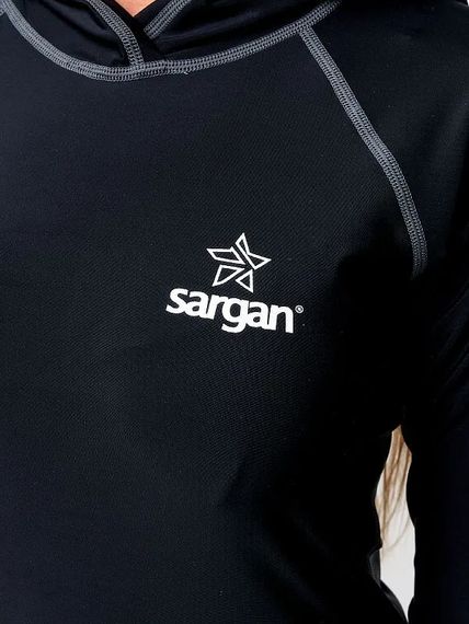 Футболка рашгард лонгслив Sargan Скелетон-Сап Худи UPF 50+ черный