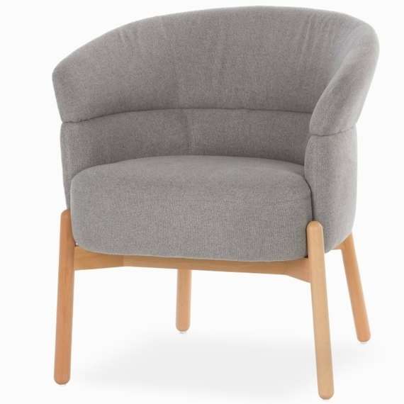 Кресло Wally Wood серое