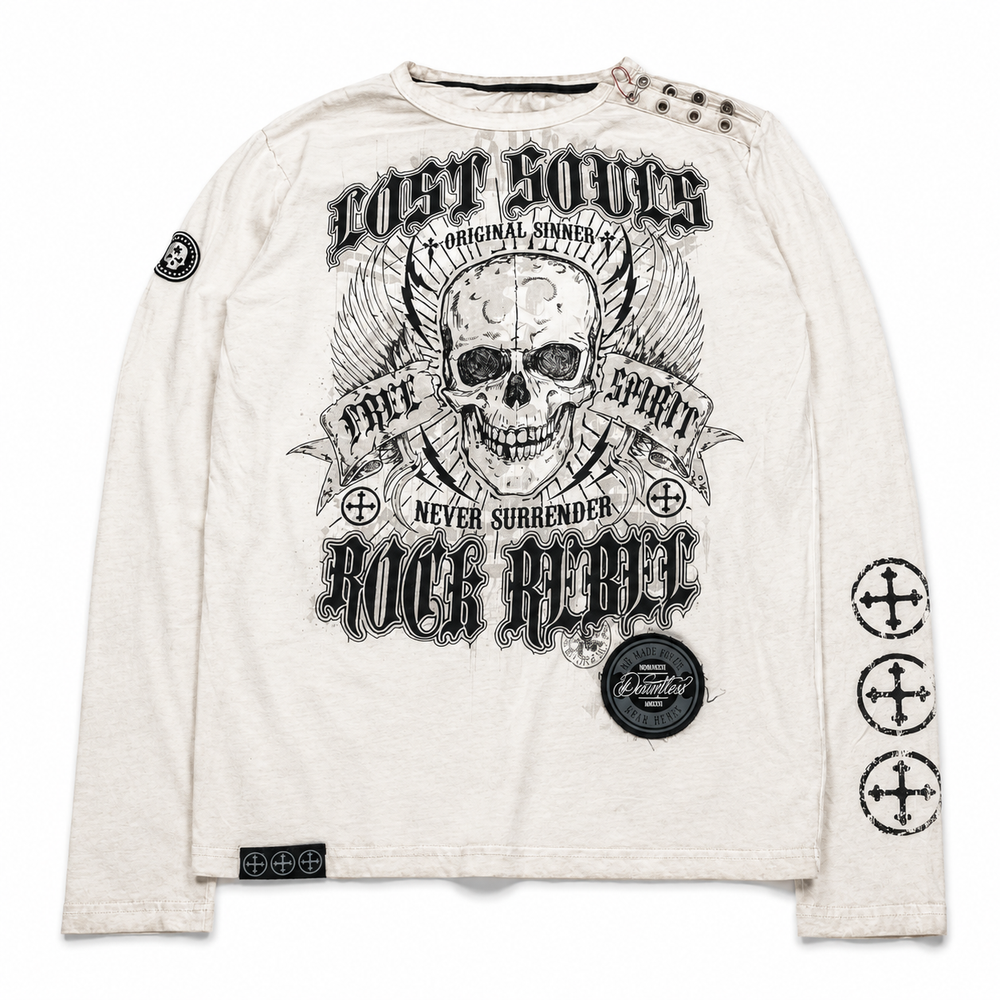 Винтажный лонгслив Rock Rebel «Lost Souls»