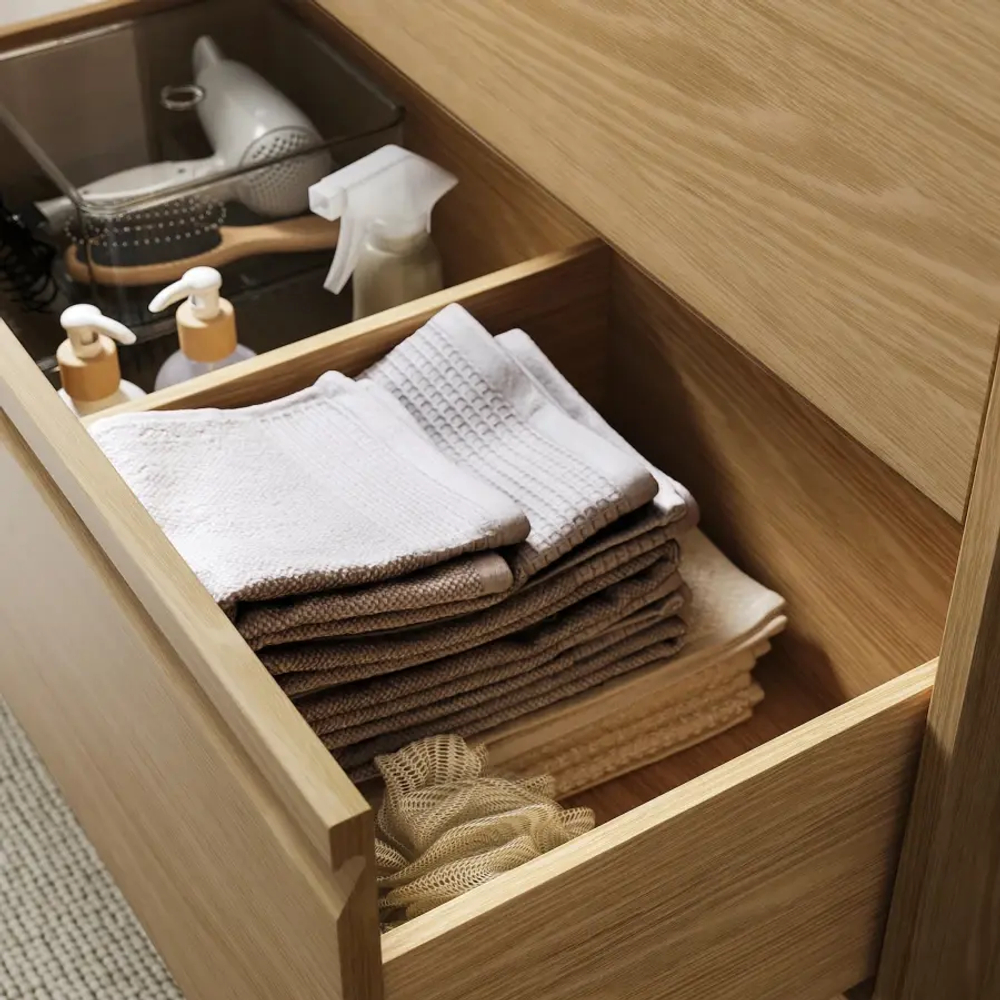 Тумба для раковины - ÄNGSJÖN АNGSJОN IKEA/ ЭНГСЬЕН ИКЕА,  60х33 см, под беленый дуб