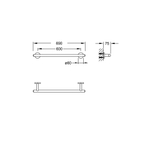 Steinberg Серия 650 Держатель для полотенца 600мм, из латуни, хром 650 2600