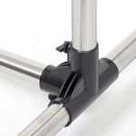 Вешалка напольная 145х41х160 см, с колесами, телескоп, Y384, хром