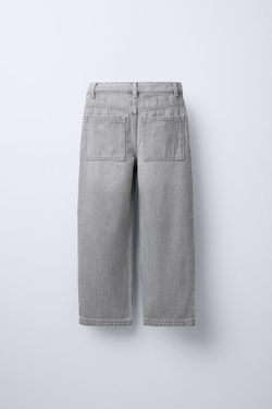 ZARA ДЖИНСЫ RELAXED BAGGY, МЯГКИЙ СЕРЫЙ