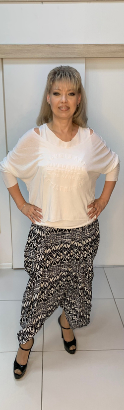 Черные брюки-штанишки "султанки"