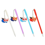 Ручка шариковая, Basir, синие чернила, с брелоком, серия "Дракон", разноцветный корпус, 30 шт