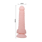 Фаллоимитатор Baile Super Dildo, присоска и мошонка, 18,8 см