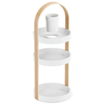 Полка-органайзер UMBRA Bellwood, белая/натуральное дерево