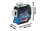 Линейный лазерный нивелир BOSCH GLL 3-80 C + BM 1 + L-Boxx 0601063R02