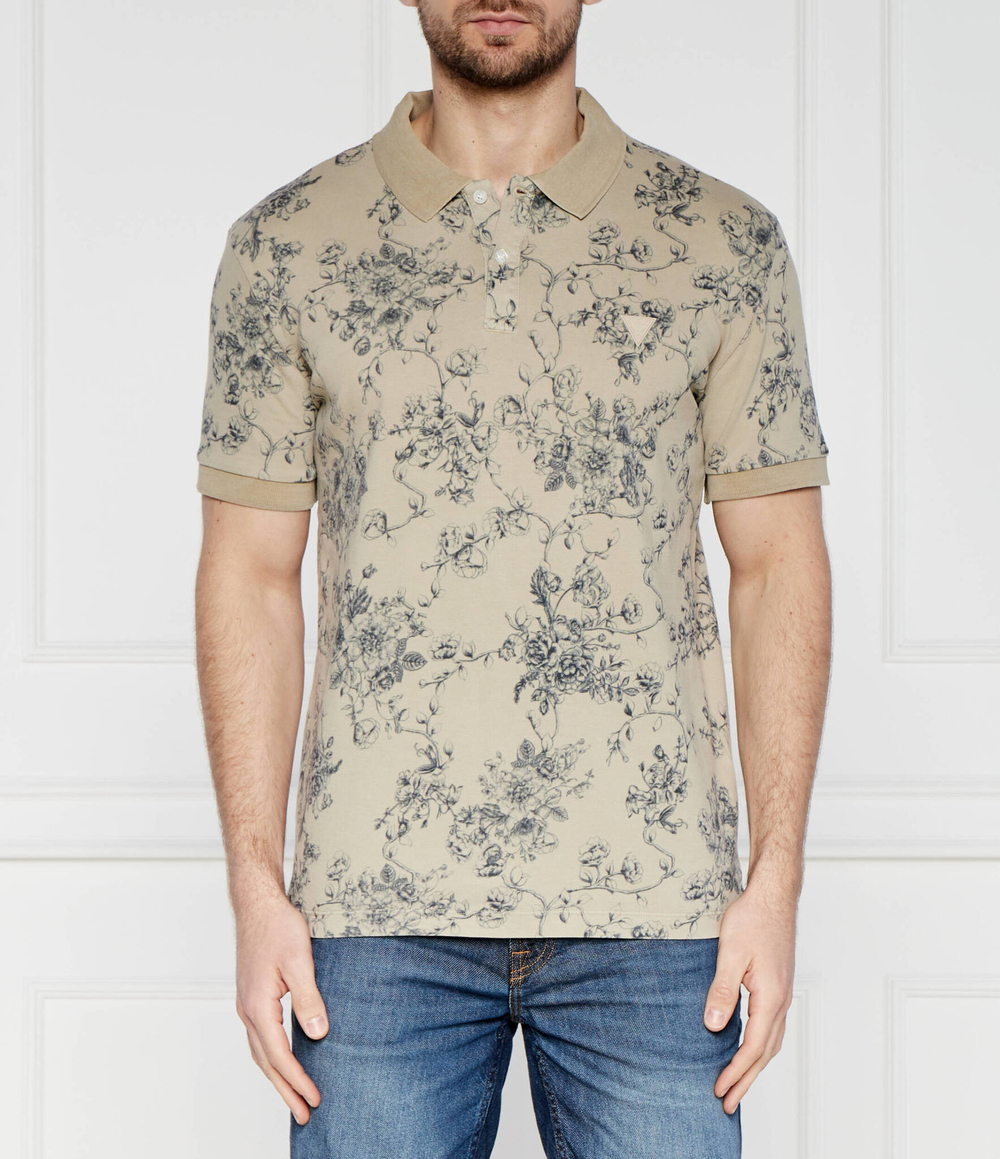 Поло OVERDYE GUESS - бежевый(M4GP08 K7O64)