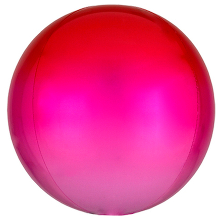 A 18 Сфера 3D Омбре Розовый и Красный