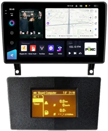 Магнитола для Opel Antara 2006-2015 (перенос БК вниз, черная) - Teyes CC3-2K QLed Android 10, ТОП процессор, SIM-слот, CarPlay