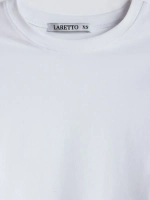 Белый лонгслив укороченный облегающий с длинным рукавом