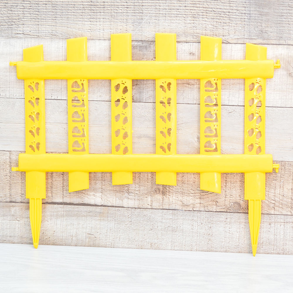Заборчик декоративный Палисадник 3м желтый