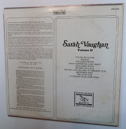 Sarah Vaughan Volume II (US 1973)