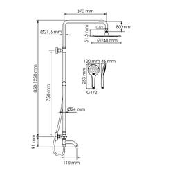 A288.258.078.BM Thermo Душевой комплект с термостатическим смесителем