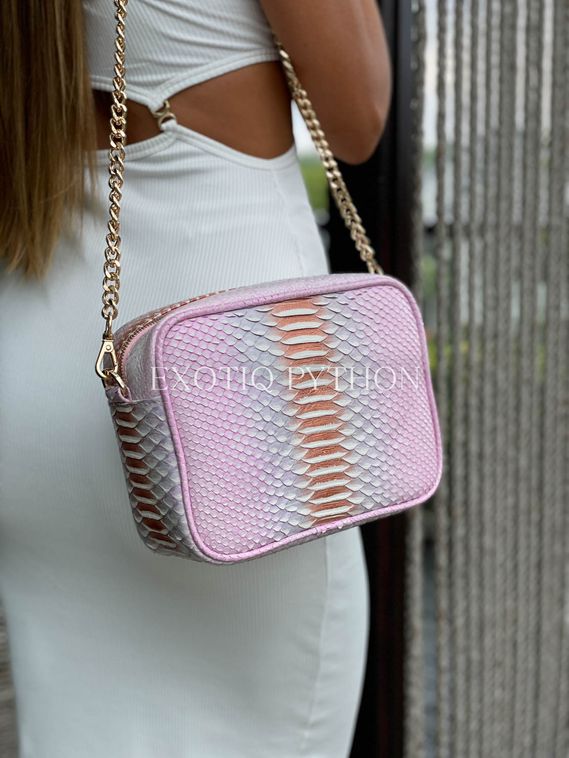 Сумка из кожи питона на цепочке - BG-498