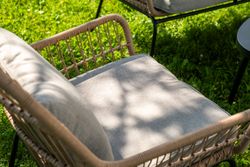 "Версаль" лаунж-зона из искусственного ротанга на 4 персоны, цвет соломенный