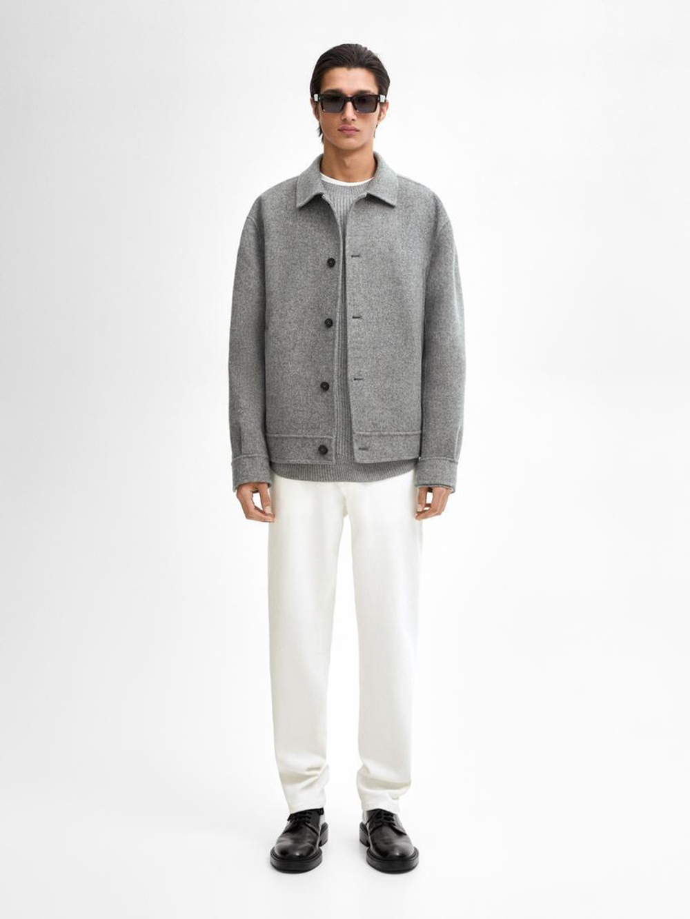 Massimo Dutti Зауженные джинсы из смесового хлопка, натуральный, кремовый