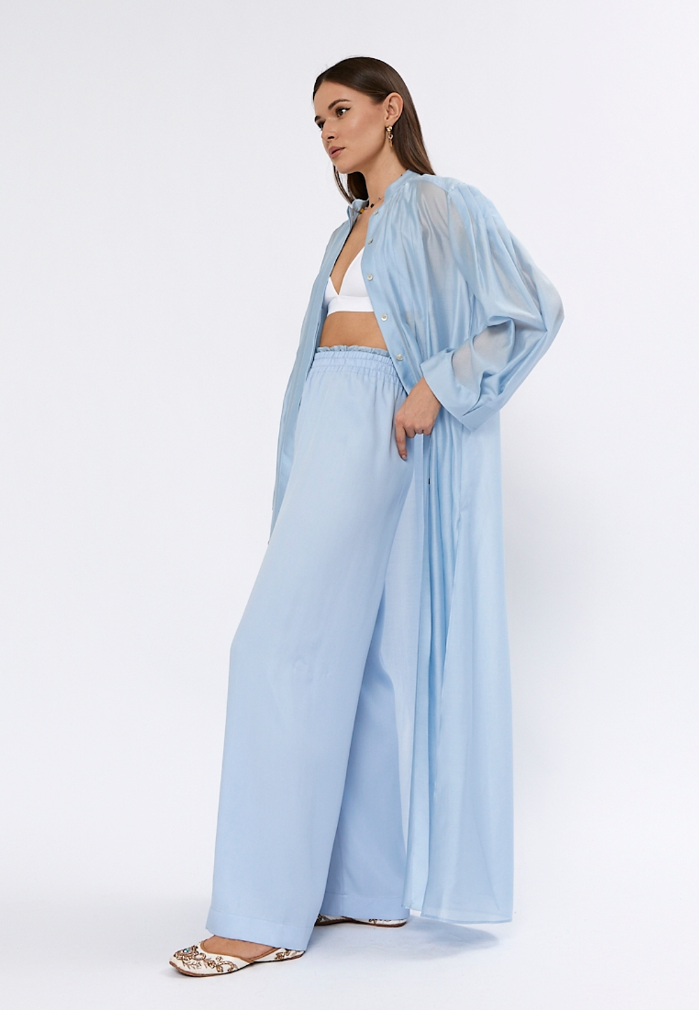 Брюки SABO нежно-голубого цвета