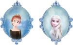 Шар (23''/58 см) Фигура, Зеркало, Холодное сердце, Эльза и Анна, Холодно-голубой, 1 шт.
