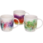 Кружка керамическая 330мл «Краски», микс цветов, белая