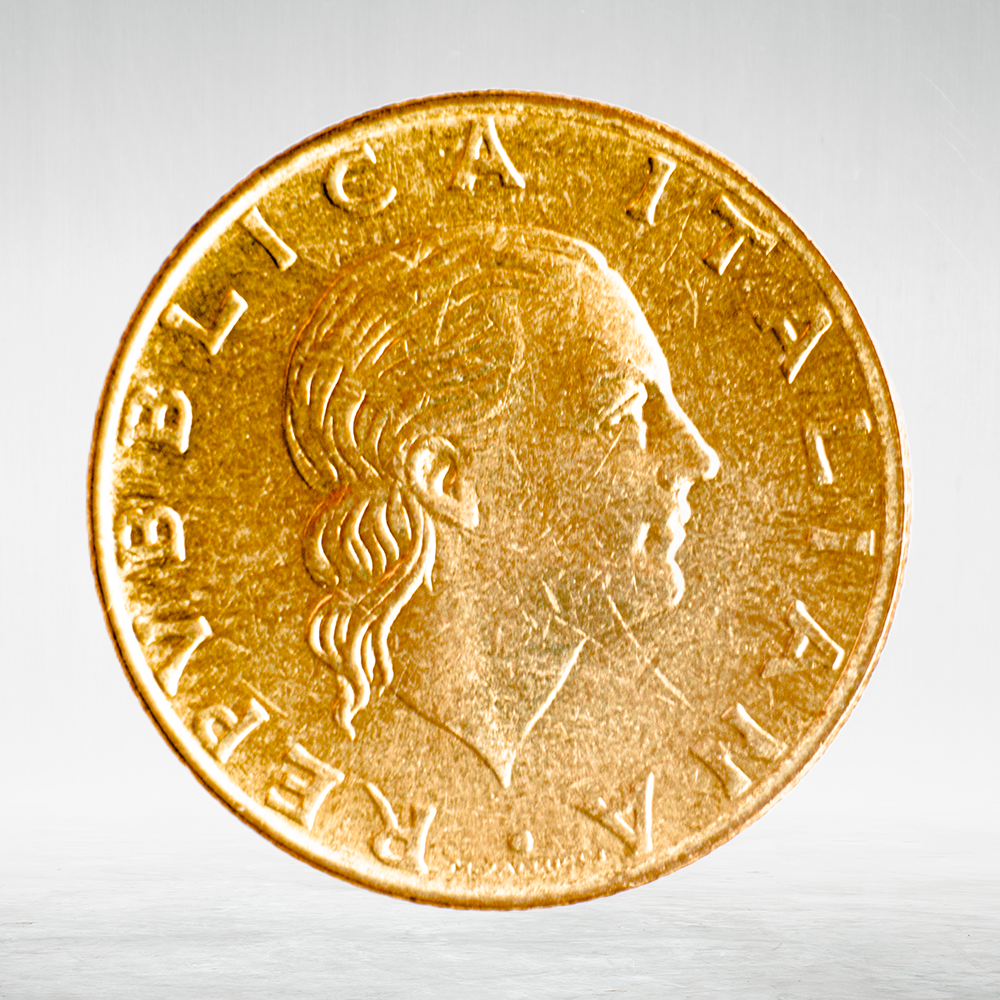 Italy 200 Lire 1978 R "Woman Head – Standard Issue", XF
