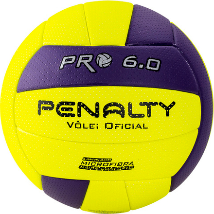 СЦ*Мяч волейбольный PENALTY BOLA VOLEI 6.0 PRO, 5416042420-U, р.5, микрофибра, термосшивка, желт-фиол
